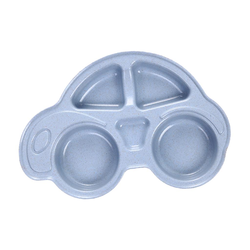 Cute Car Shaped Meal Tray Food Fruit Plate for Baby Toddler Children's Blue