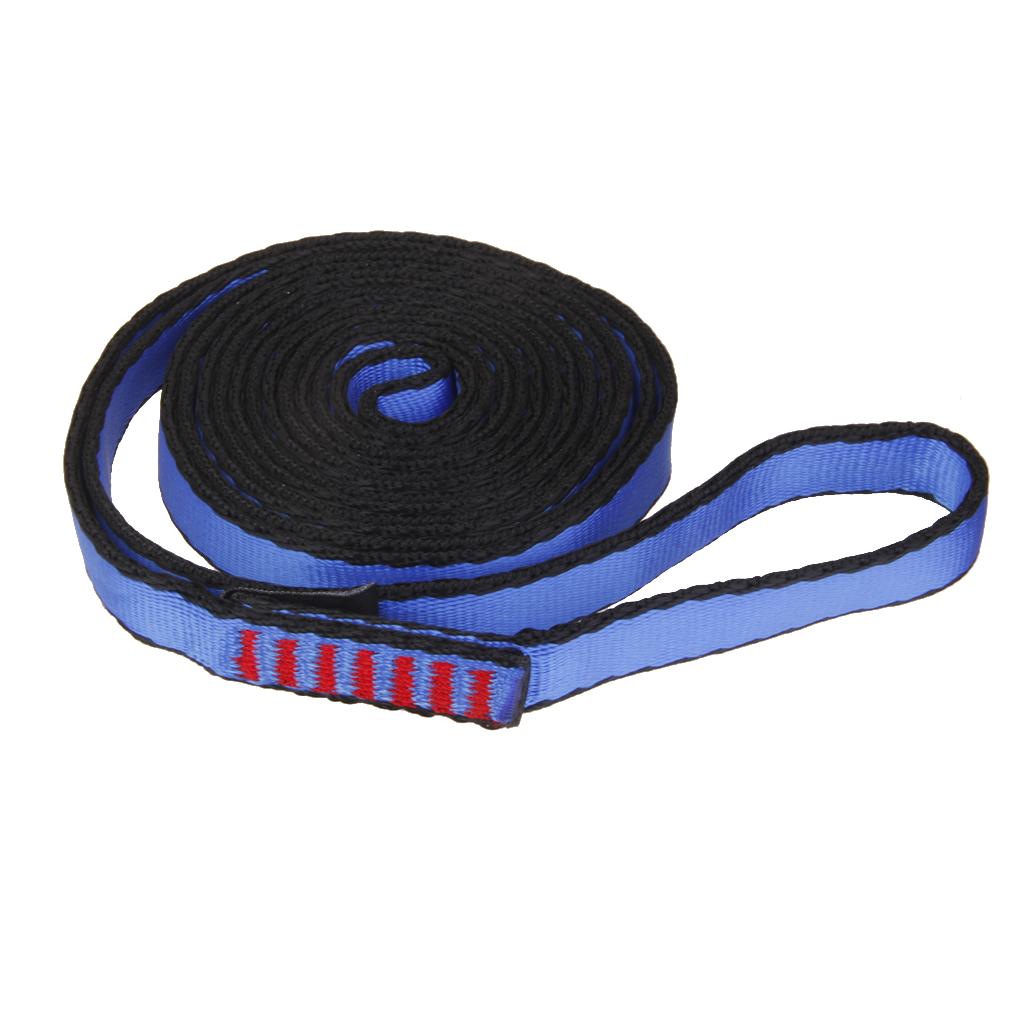 120cm Polyester Rock Climbing Sling Strap Outdoor Mountaineering Blue