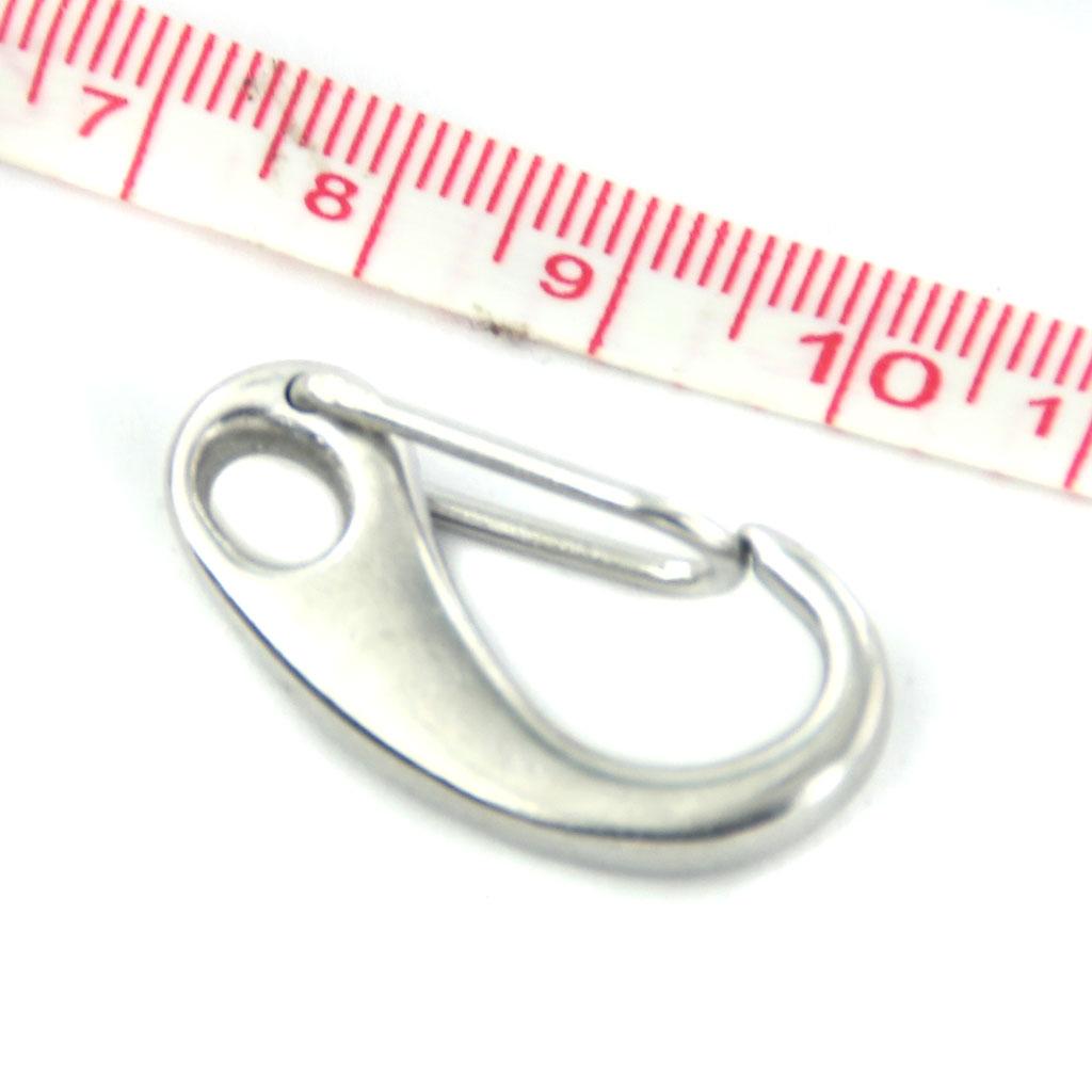 2x Mountaineering Climbing Stainless Steel Egg Shape Buckle Carabiner 3cm