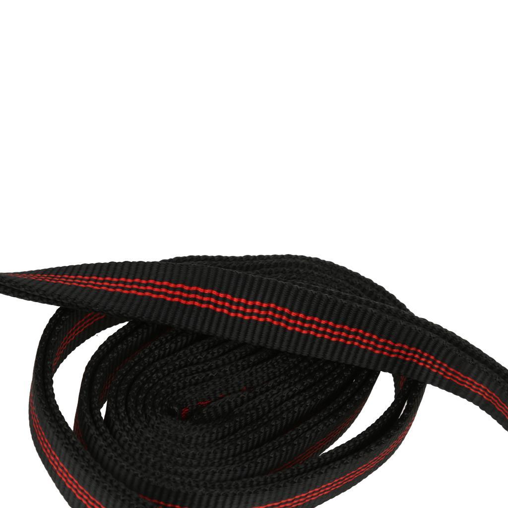 180cm Polyester Rock Climbing Sling Strap Outdoor Mountaineering Black