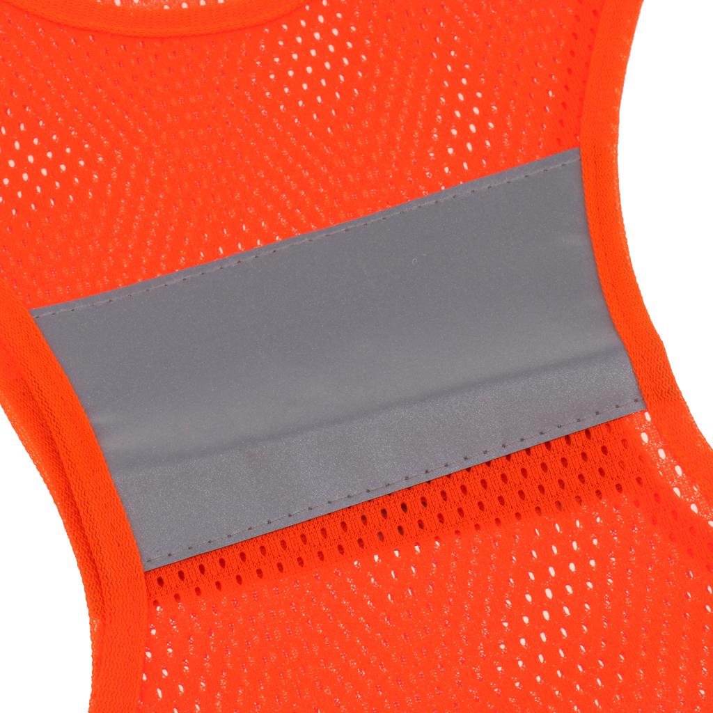 Running Jogging Cycling Safety High Visibility Reflective Vest Orange