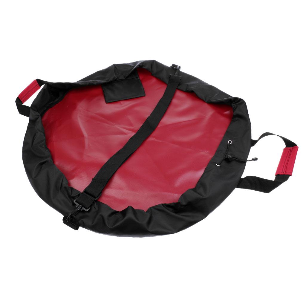 Durable Wetsuit Changing Mat / Waterproof Dry-Bag with Handles Straps Red