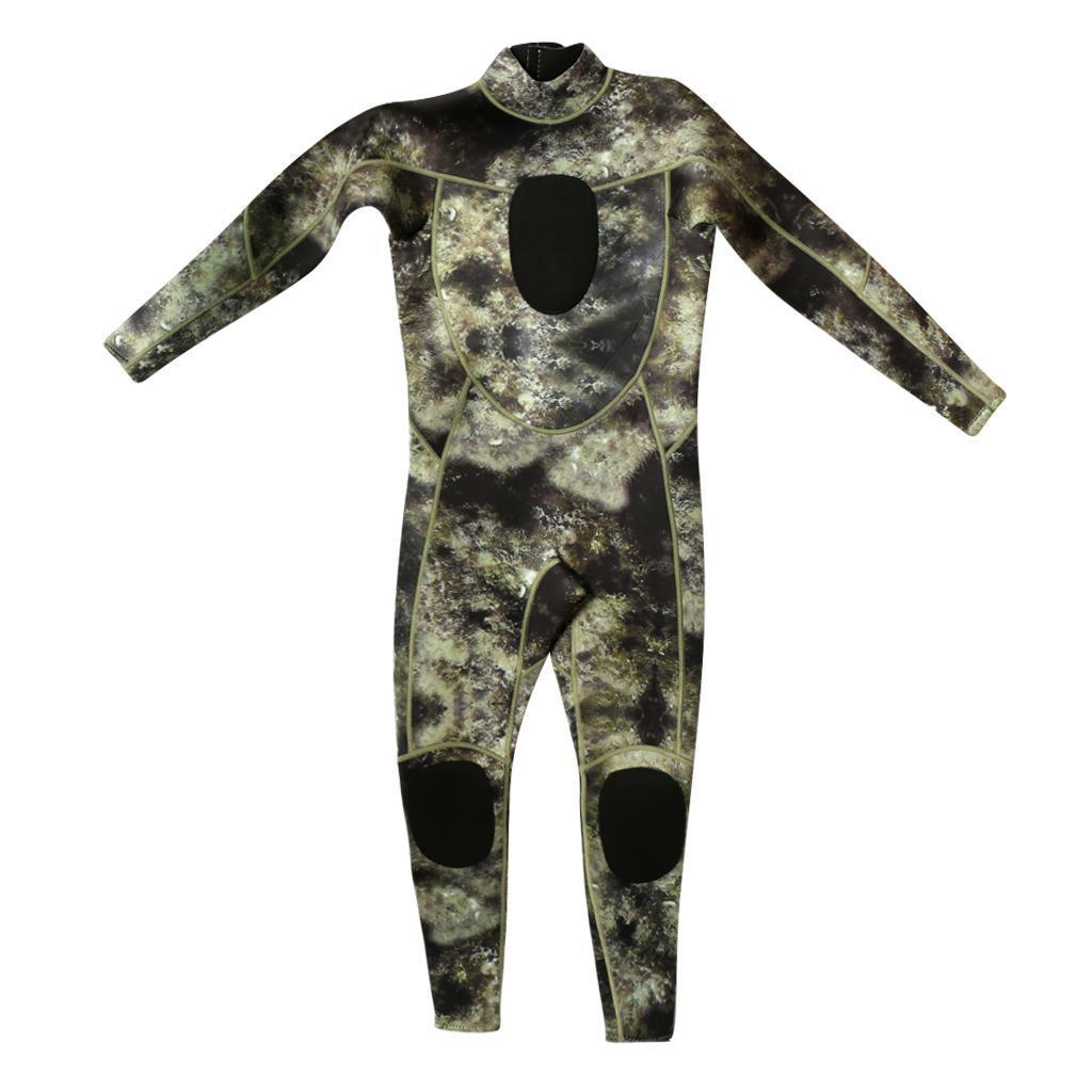 3mm Camo Men Full Wetsuits for Scuba Diving Surfing Spearfishing S