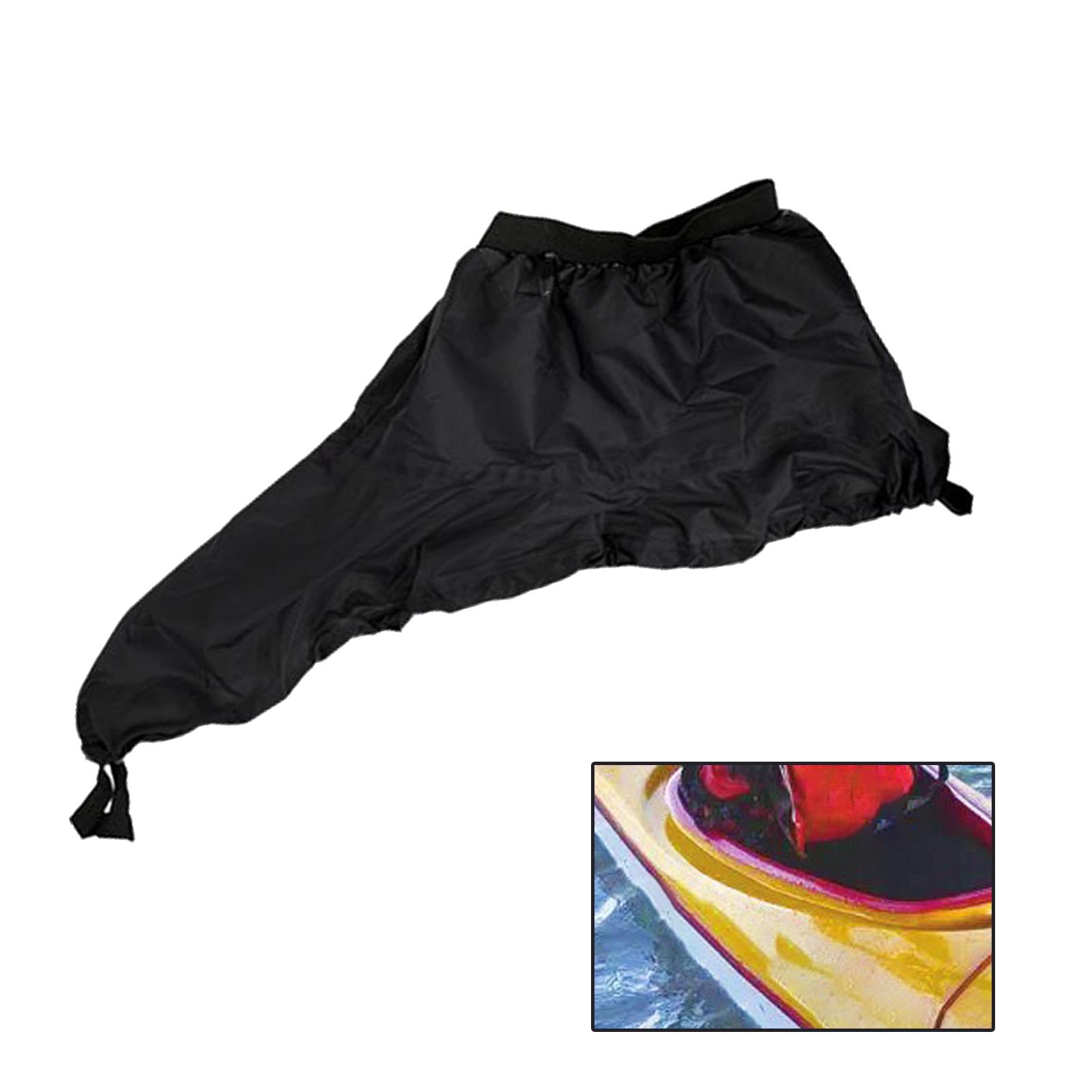 Spray Skirt Kayak Cockpit Deck Cover Sprayskirt Waterproof Storage Black XL