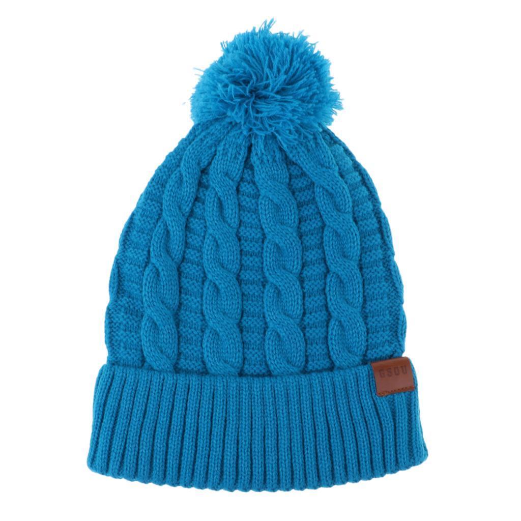 Winter Knit Beanie Pom Pom Hat Soft Warm Windproof Skateboard Comfortable Cap