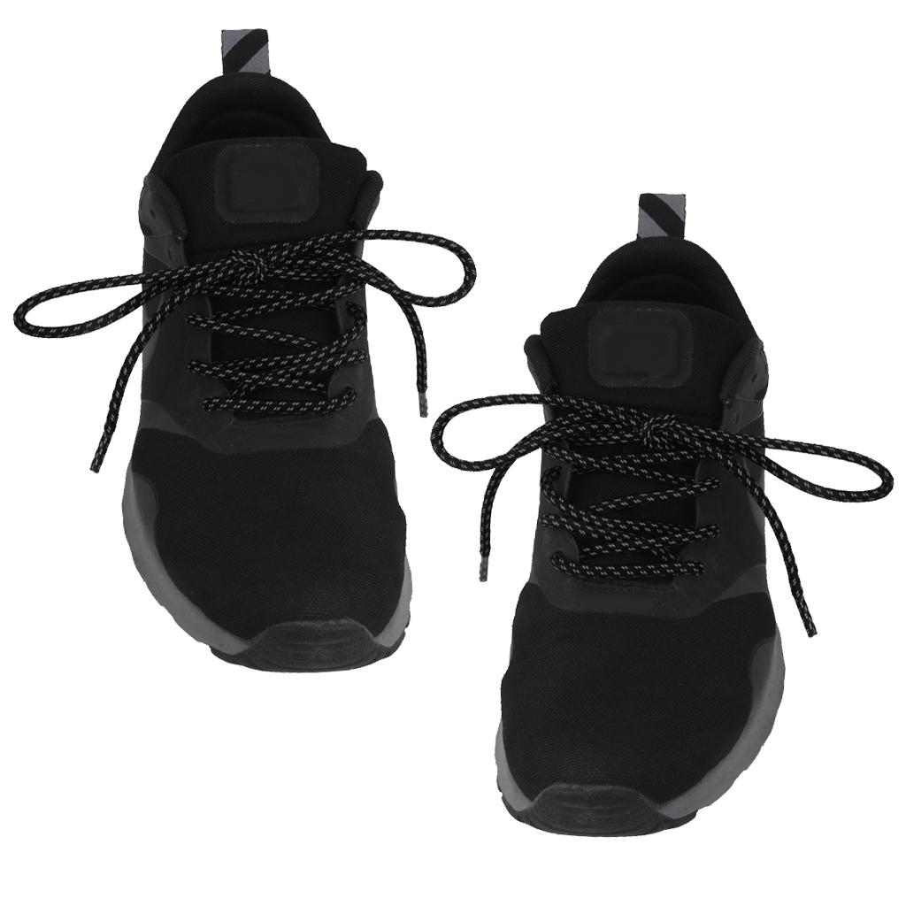 1.2M Reflective Rope Laces Sports Trainer Jogging Shoelaces Bootlaces Black