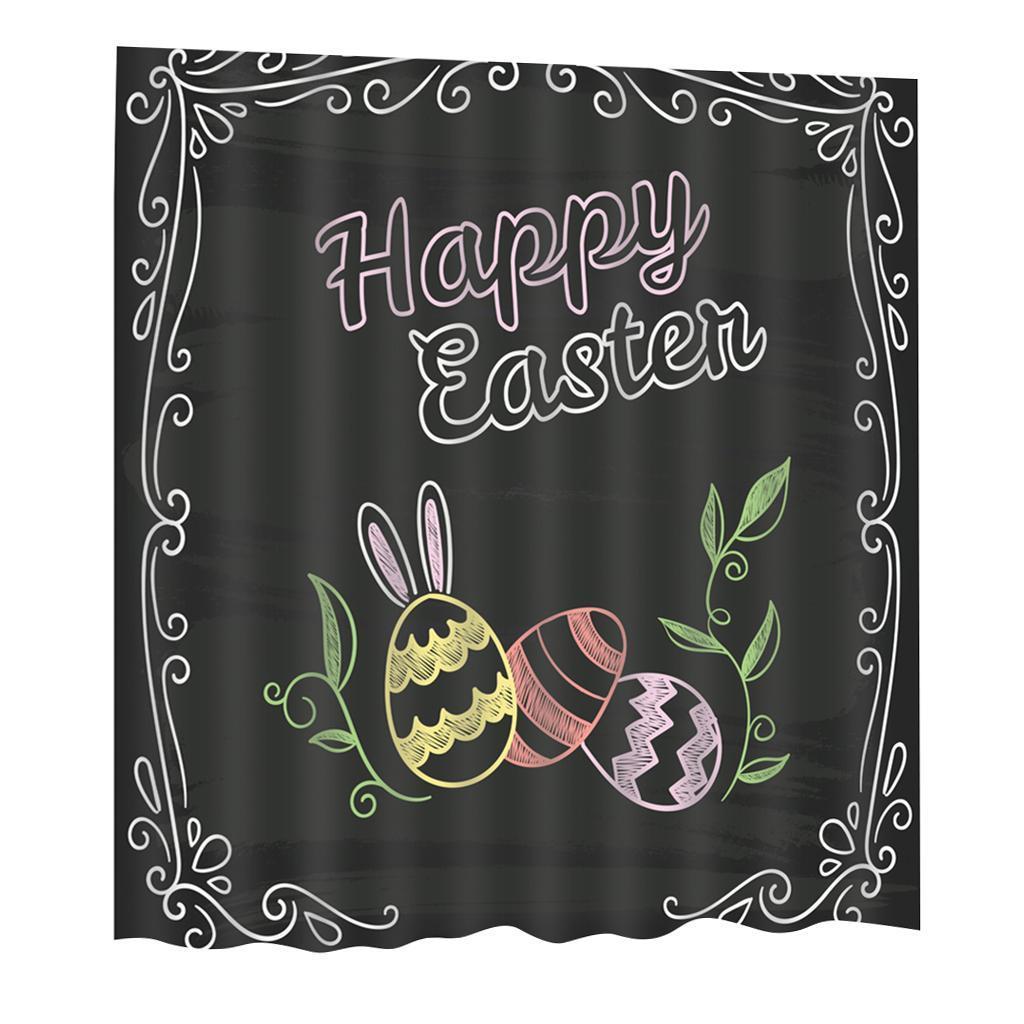 Modern Designer Bathroom Shower Curtain Easter Printed for Bathroom