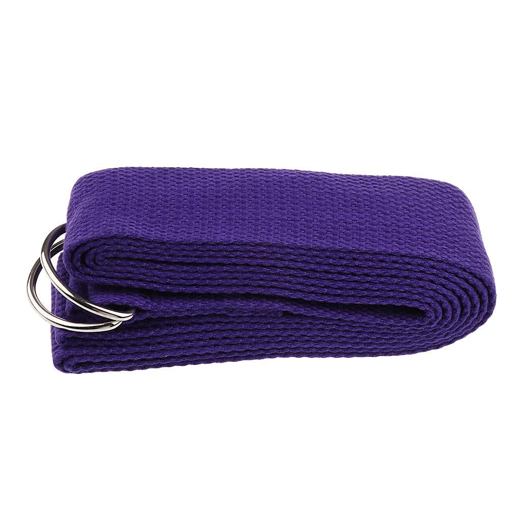 Long Yoga Stretch Belt Fitness Training Strap Belt - Purple