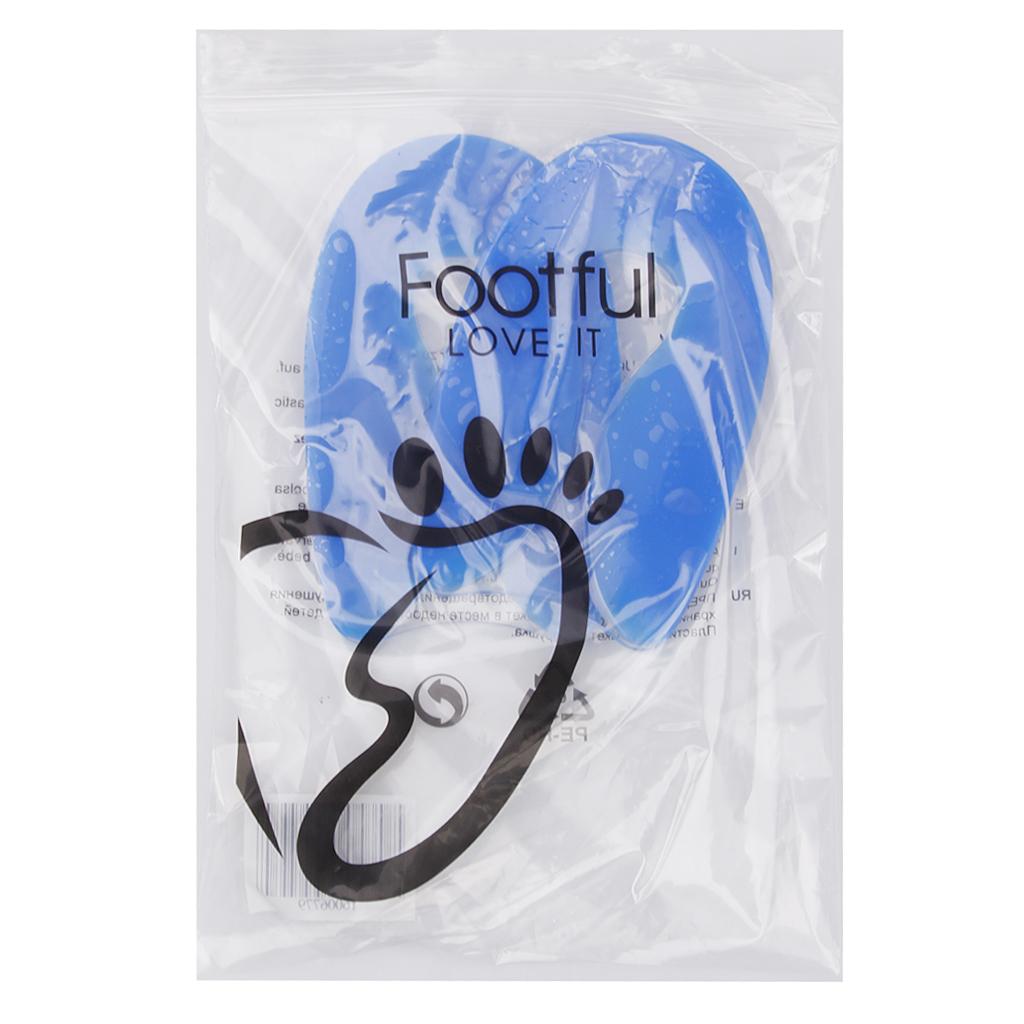 Footful 1 Pair Heel Support Pads Cup Gel Shock Cushion Orthotics Shoe Insoles