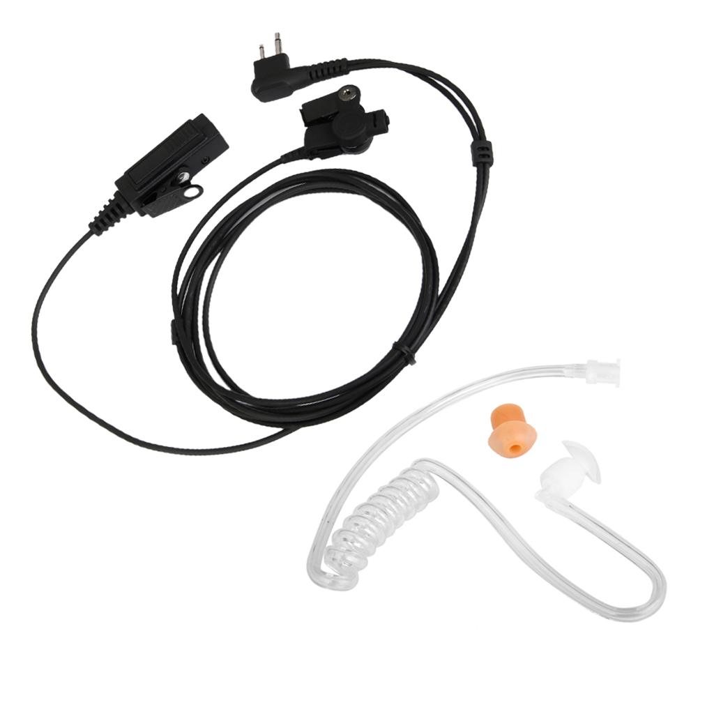 Throat Mic Air Tube Covert Earpiece Headset Headphone For Motorola Radios