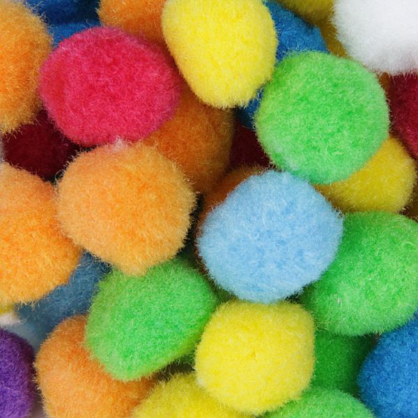 80pcs Colored Round Pompon Ball 