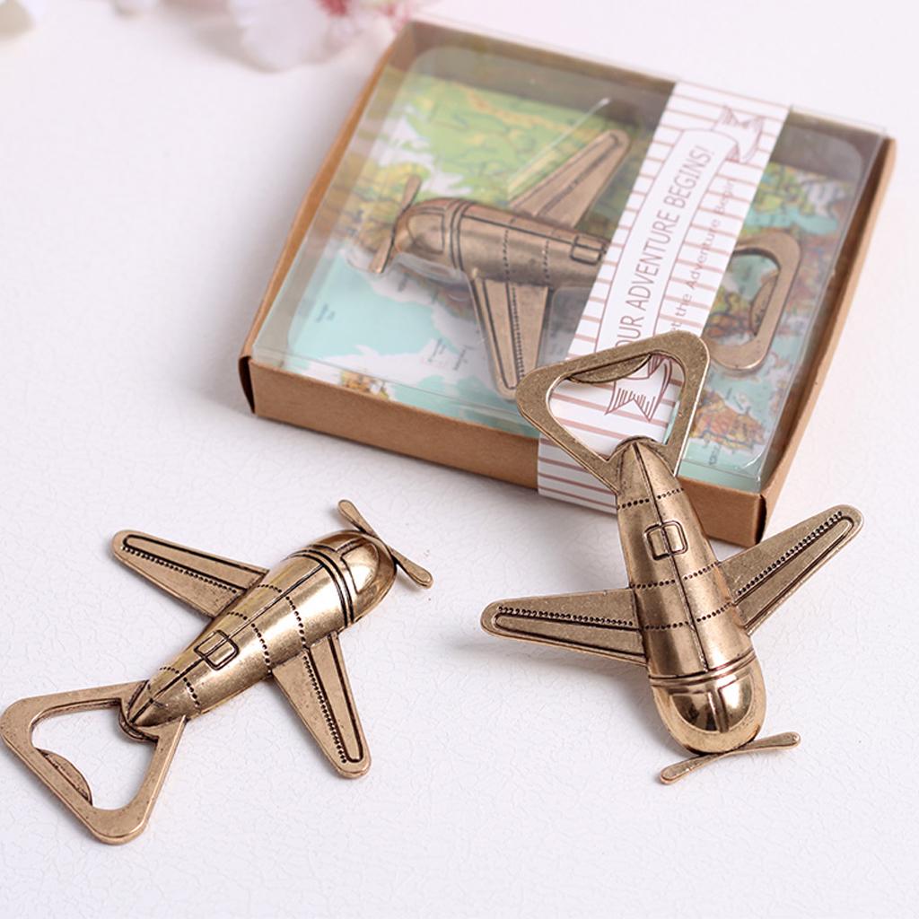 Antique Airplane Bottle Opener Travel Destination Adventure Wedding Favor