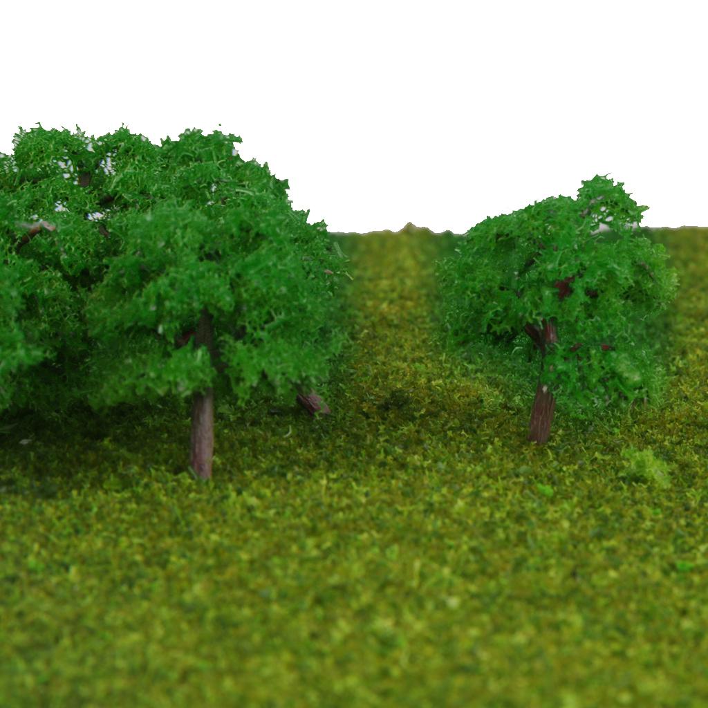 25 Pcs Scenery Landscape Train Model Trees Scale 1/300 Jade Green