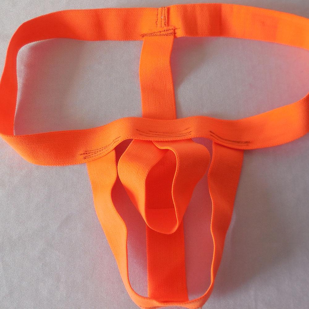 Mens Sexy Hollow Strap Pouch Briefs Underwear G-string Jockstrap Orange