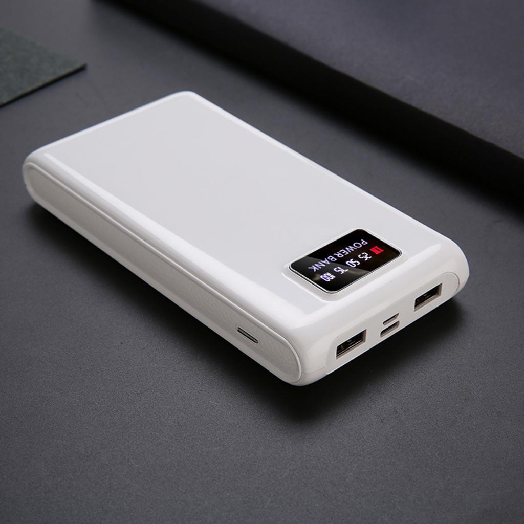 DIY Dual USB 6x18650 Battery Mobile Power Bank Case Kit Pack Case Box Black