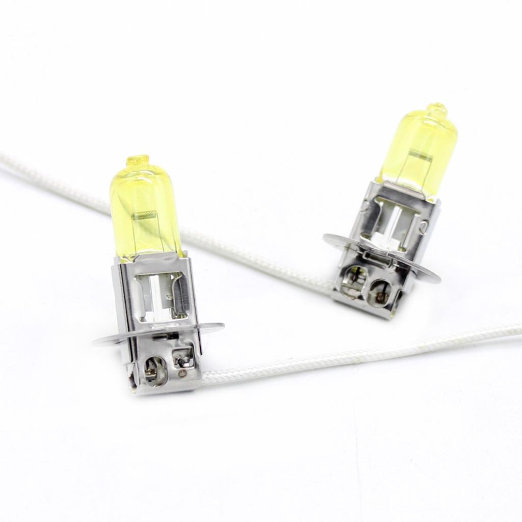 2pcs H3 12V 90W Headlight 2600K Halogen Car Styling Parking Bulbs Yellow