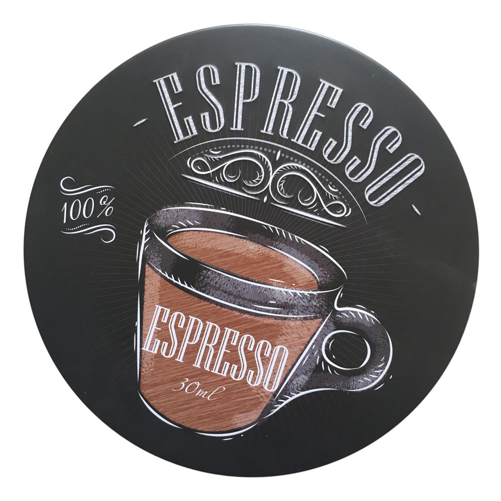 Vintage Style Espresso Coffee Cup Iron Round Tin Sign Cafe Art Decor Plaque