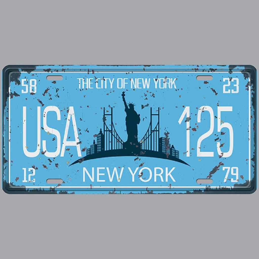 Iron painting  metal tin sign New York City