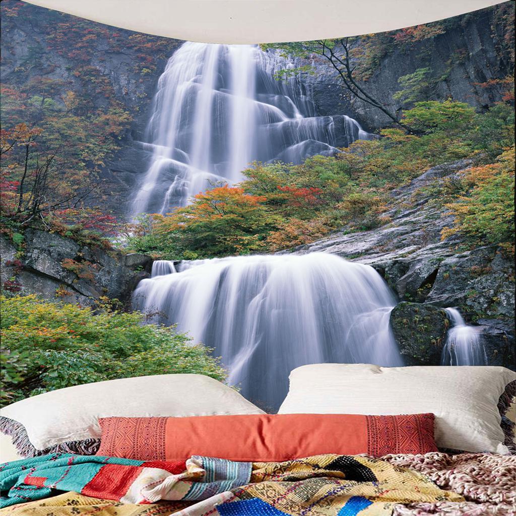 3D Waterproof Tapestry -Landscape Series Vertical Waterfall Decor 180x180cm