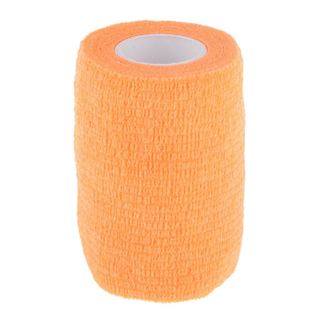 7.5cm First Aid Medical Ankle Care Self-Adhesive Bandage Gauze Tape Orange