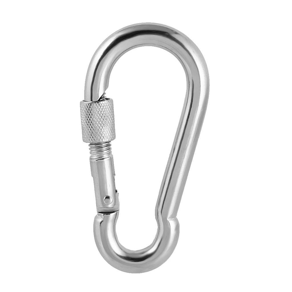 Stainless Steel Boat Carabiner Snap Hook Fitting Shade Sail Boat 00050