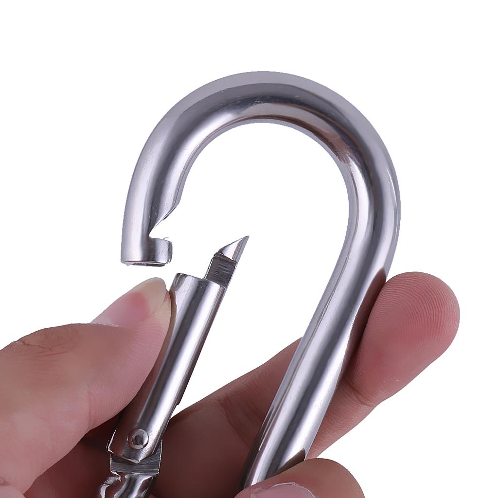 Camping Climbing 304 Stainless Carabiner Clip Snap Hook Quick Hitch-6
