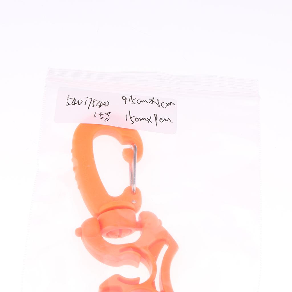 Scuba Diving Double BCD Hose Holder with Clip Orange