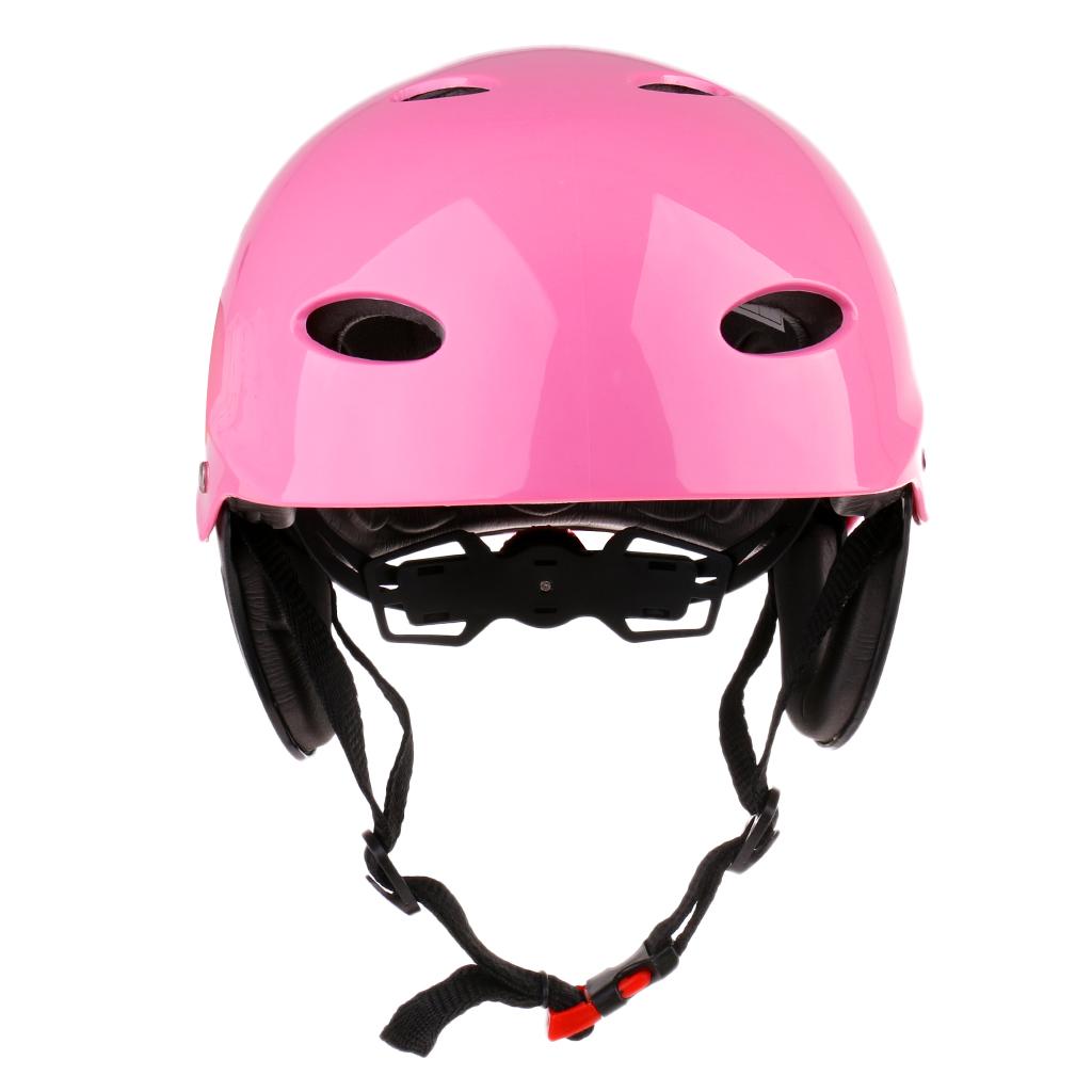 Water Sports Wakeboard Kayak Canoe Safety Helmet with Ear Protector Pink S
