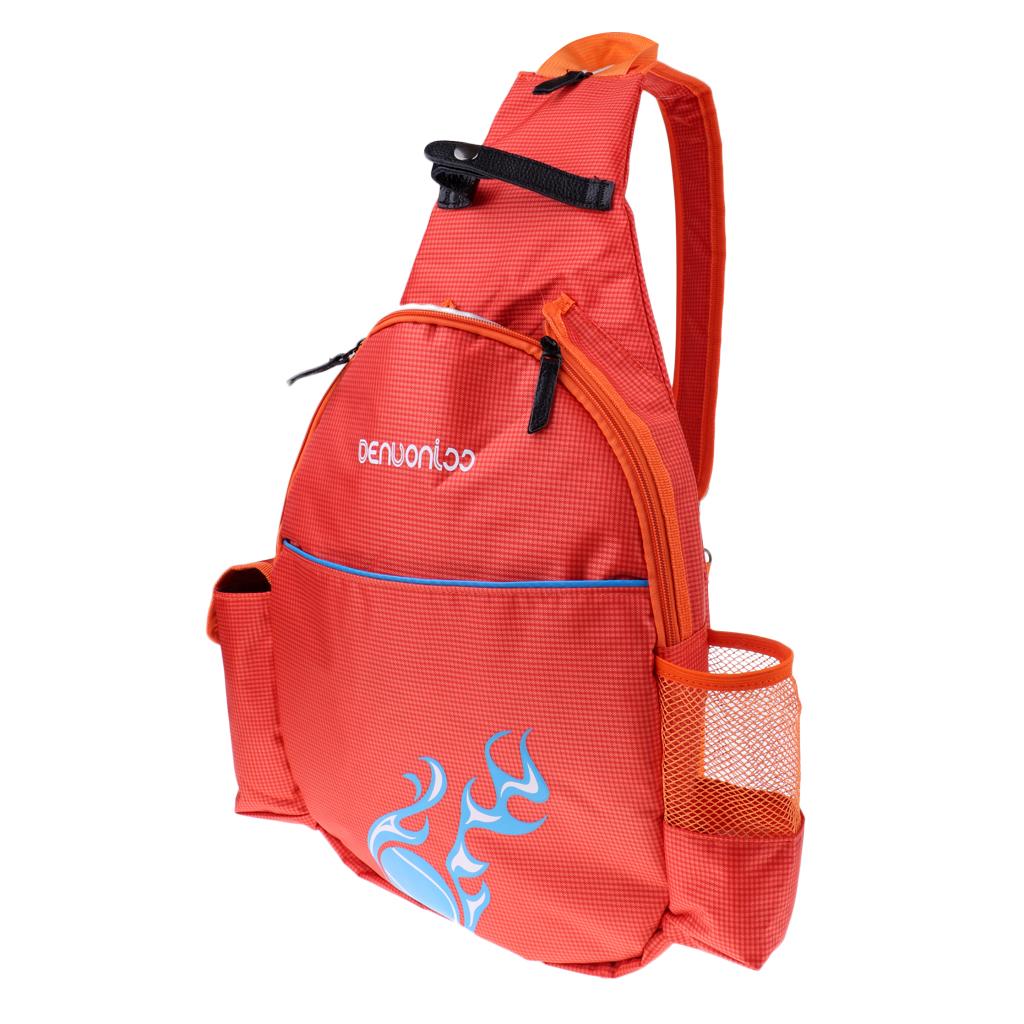 Waterproof Tennis Racket Backpack Abrasion Resistance Badminton Bag Orange