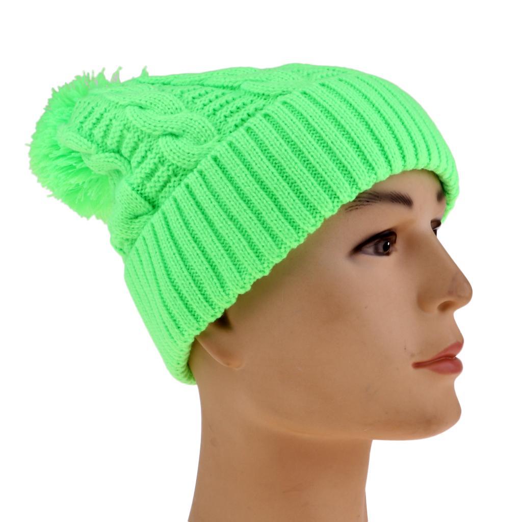 Winter Knit Beanie Pom Pom Hat Soft Warm Windproof Skateboard Comfortable Cap