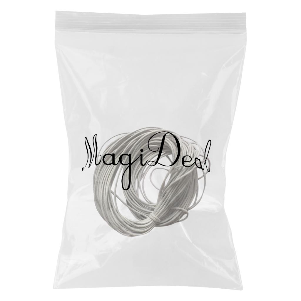 10M Wax Nylon String Rope for DIY Bracelet Neckace Making 1mm Light grey 