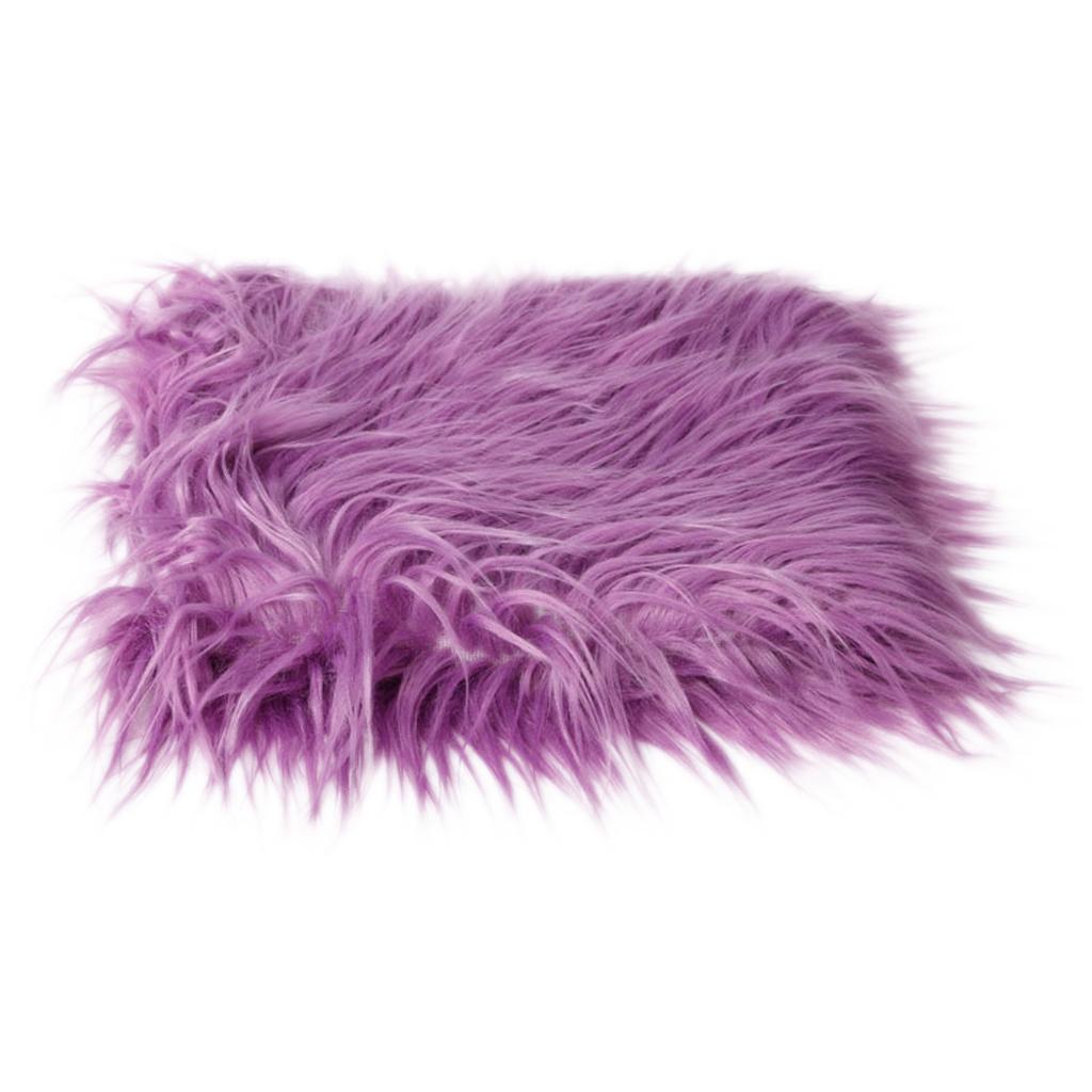 Baby Newborn Fur Photography Photo Props Blanket rug Background Purple