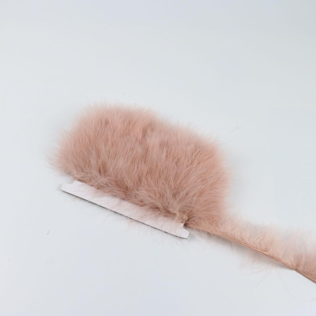 1M Turkey Marabou Hackle  Feather Fringe Trim Ribbon for Sewing Craft 