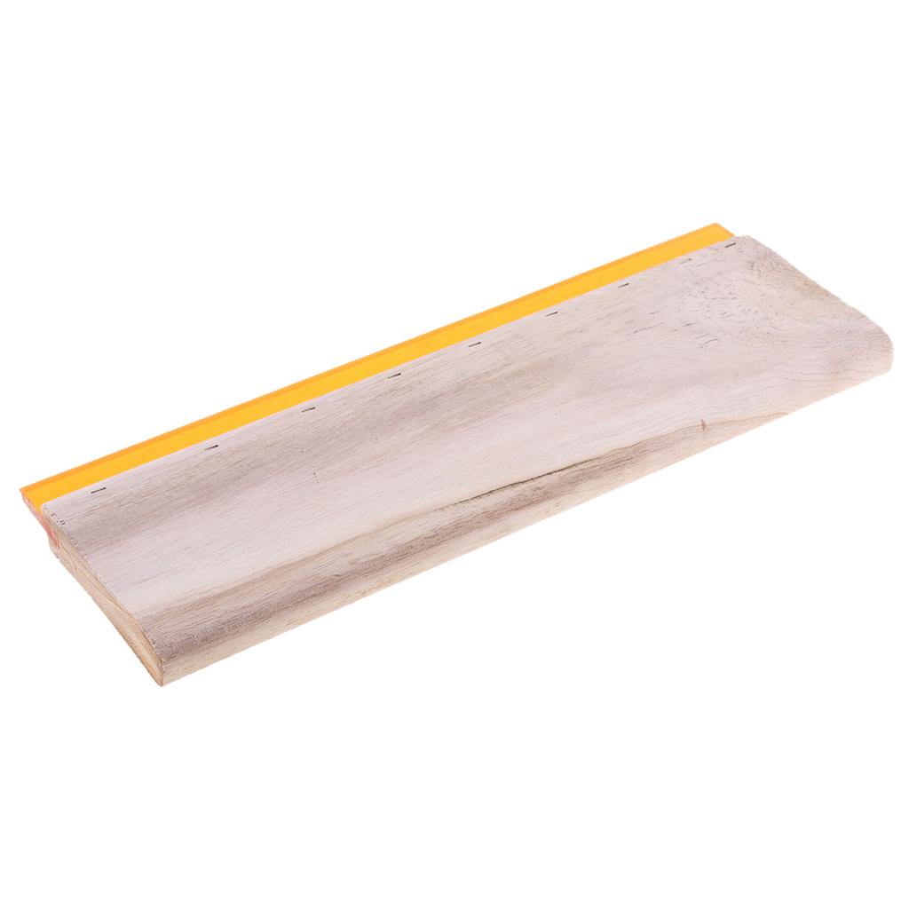 Silk Screen Printing Squeegee Rubber Blade Wood Handle Ink Scraper 30cm 65°