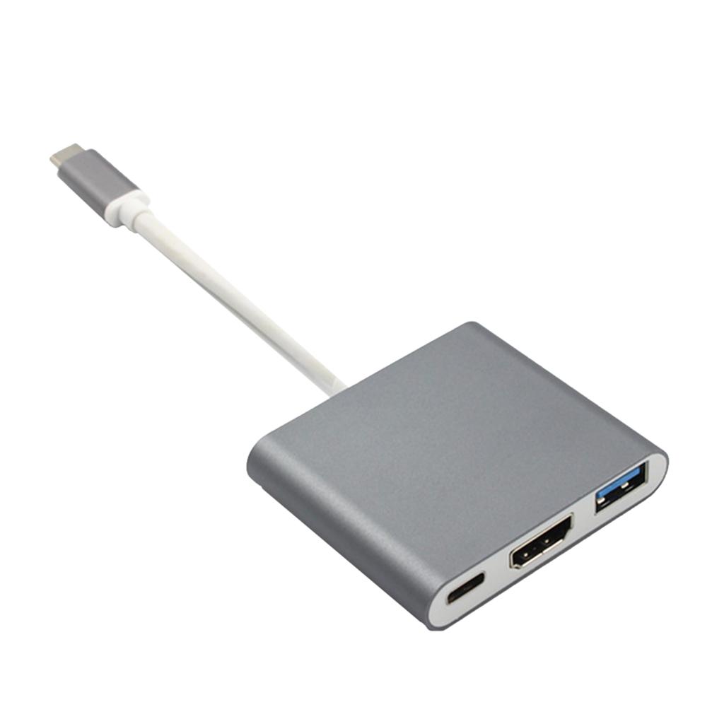 USB-C HUB Digital AV Multi Port Adapter Cable Type-C to HDMI 4K& USB 3.0