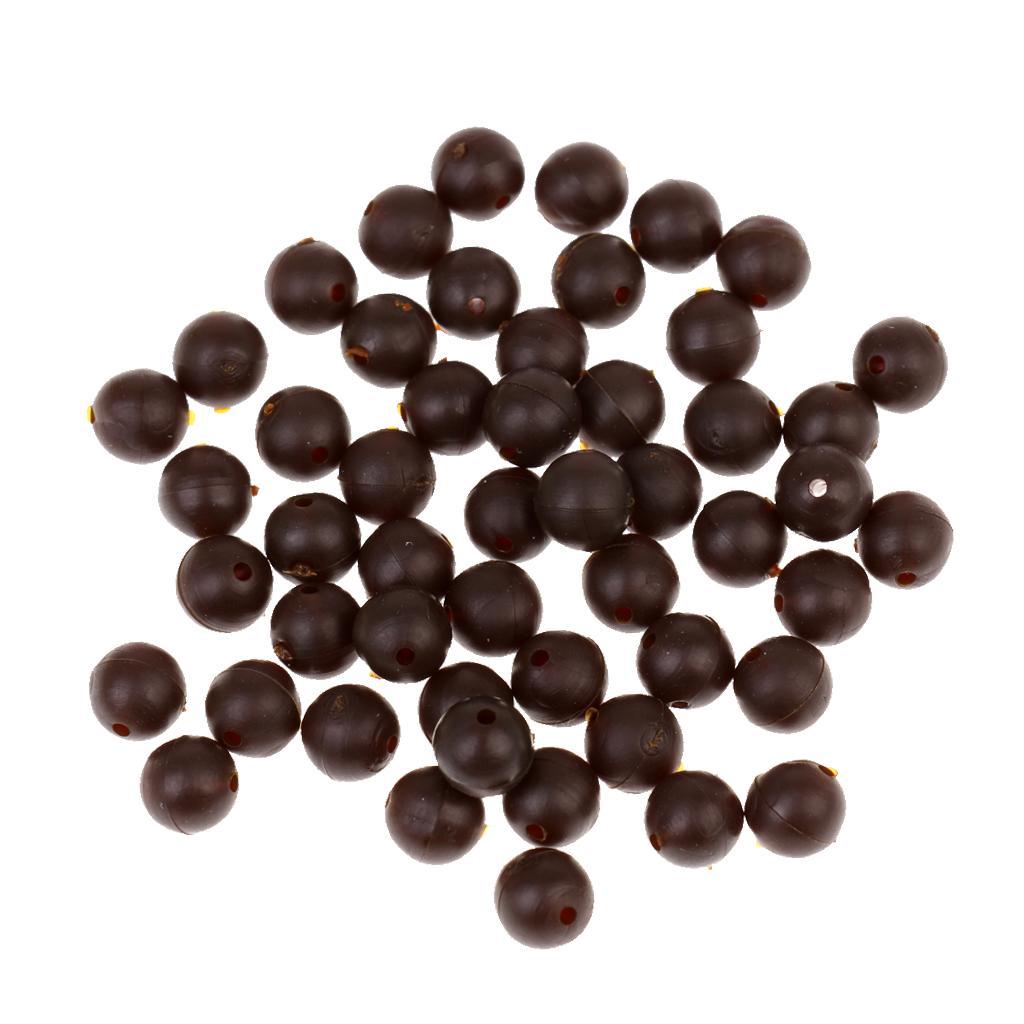 8mm 50x Angeln Haken Stöpsel Wirbel Gummi Perlen Köder Halter Tackle