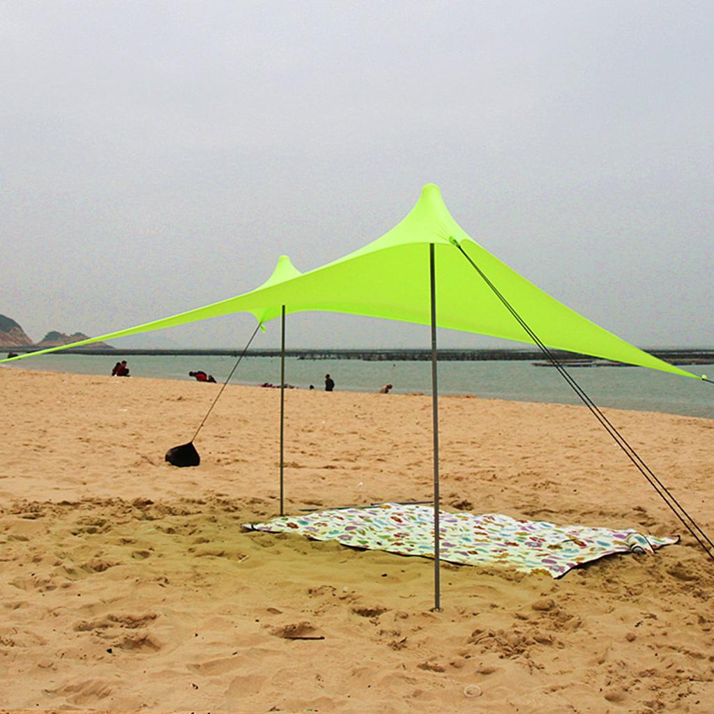 Prettyia Outdoor Waterproof Tent Camp Shelter Sun Shade Picnic Beach Awning Tarp