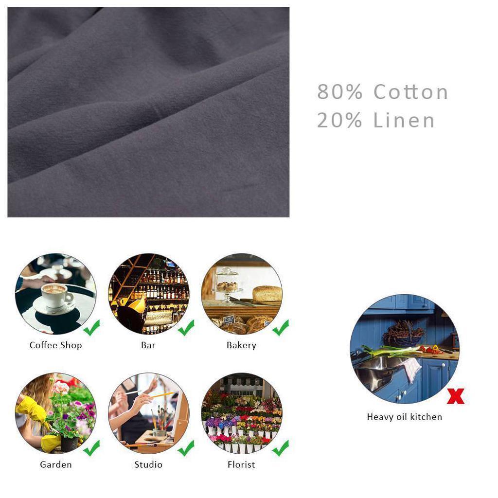 Retro japanische Baumwoll Arbeitsschürze Schürze mit Tasche Für Kellner 