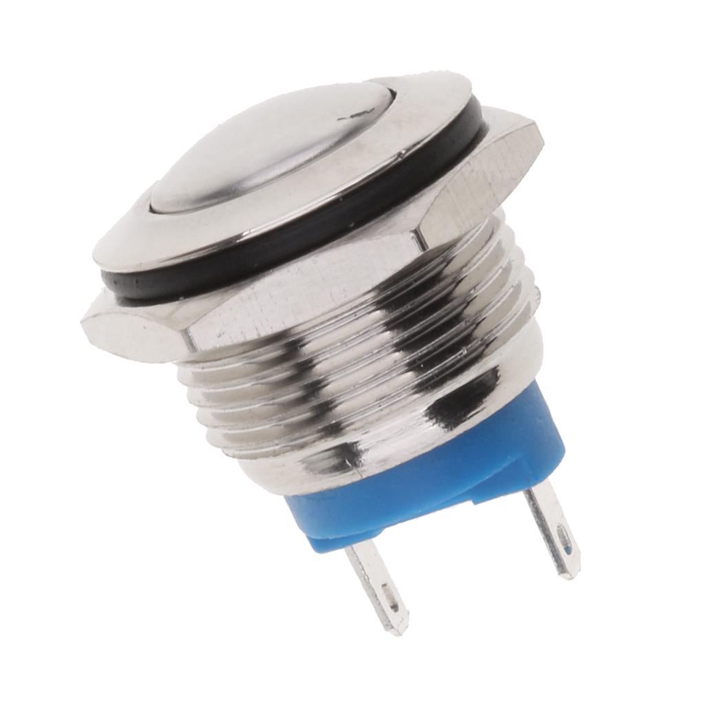 Waterproof 16mm Momentary Push Button Switch Metal Shell 1NO Ball Head