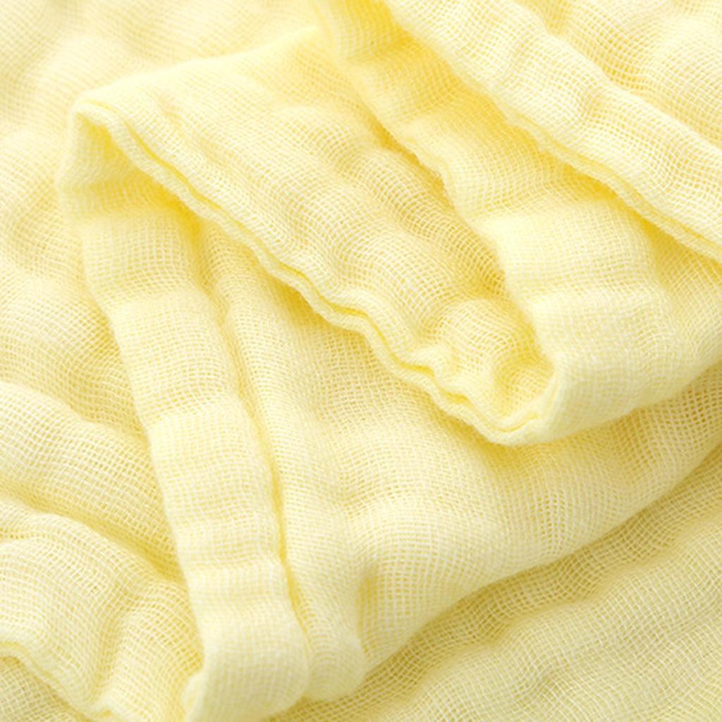 Soft Baby Infant Newborn Cotton Gauze Bath Towel Bathing Cloth Yellow