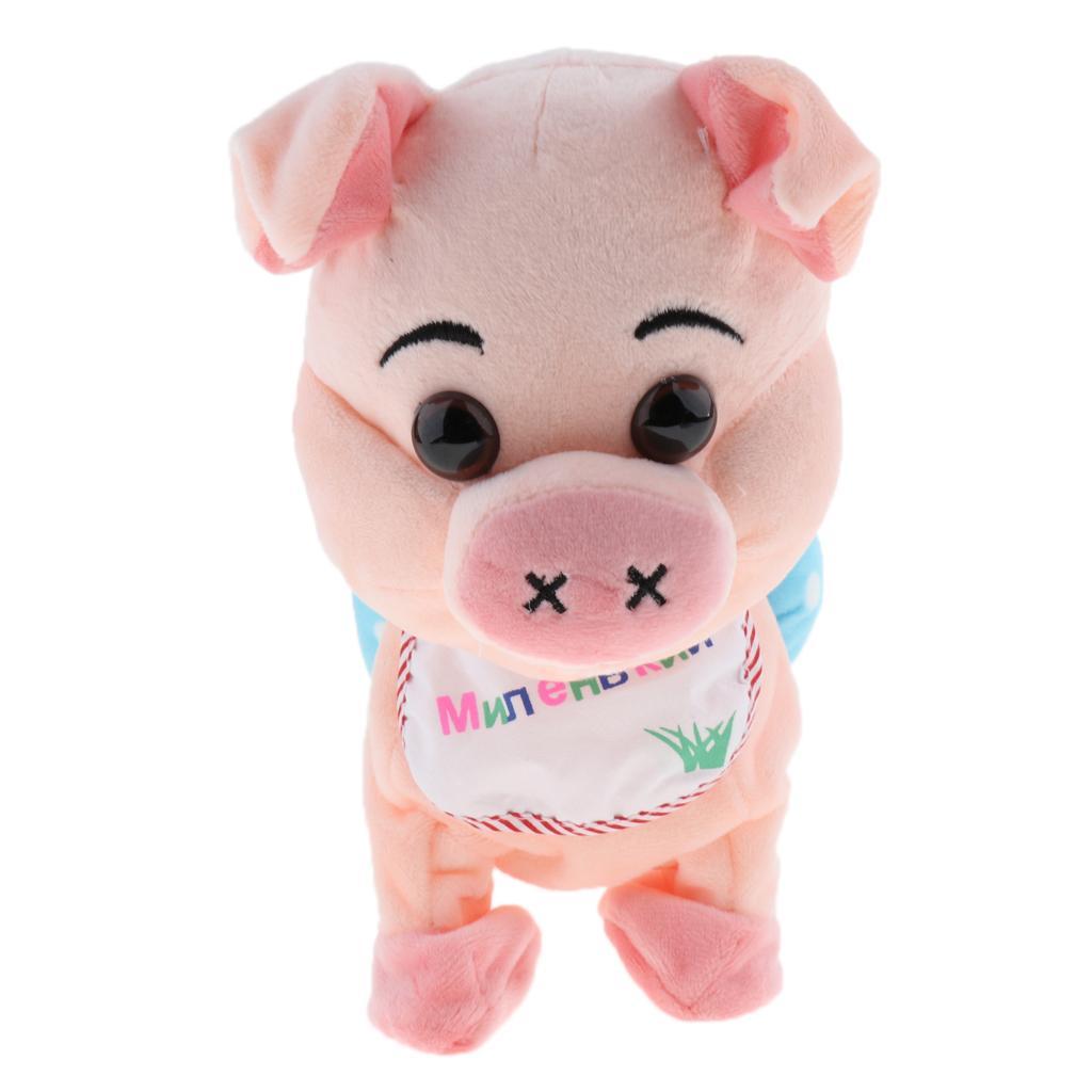 Electronic Pig Musical Toy Singing Walking Doll Plush Toy Kids Gift 