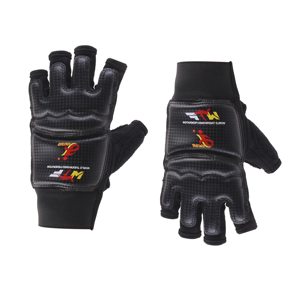 EVA Pad Taekwondo Hand Protector Gloves Karate Sparring Boxing Gear Black L