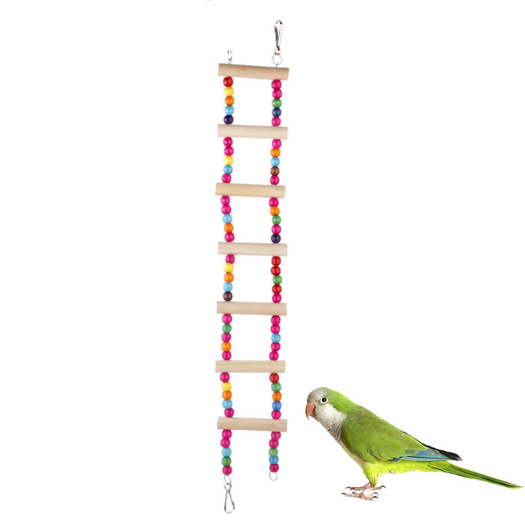 Wooden Bird Round Swing Bird Toy Cage Toys for Squirrels Parrots