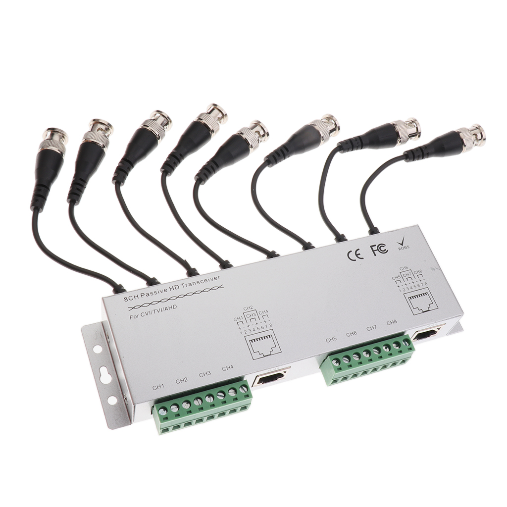 8CH Passive Video Balun Transceive BNC video balun to UTP RJ45 Coaxial Cable