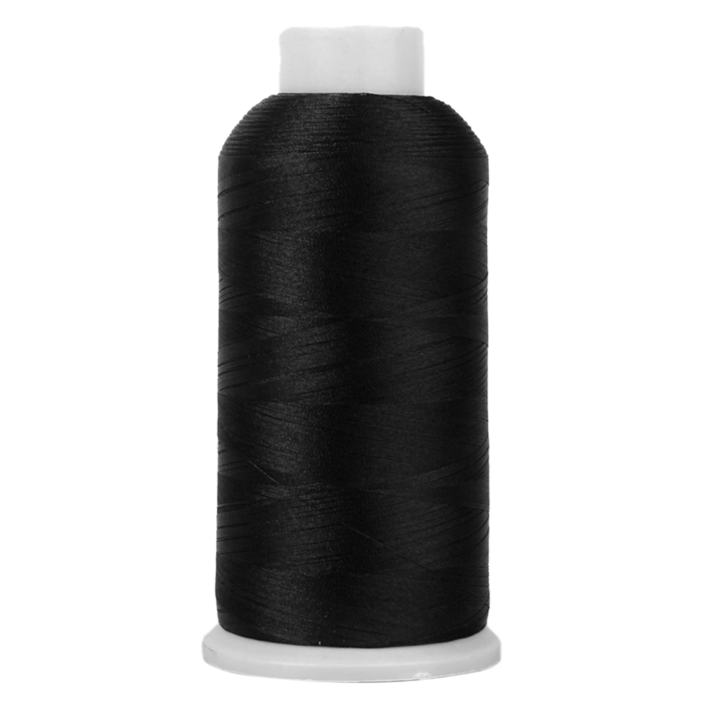 Spool of Polyester Embroidery Thread for Sewing Machine 108D/2 Black