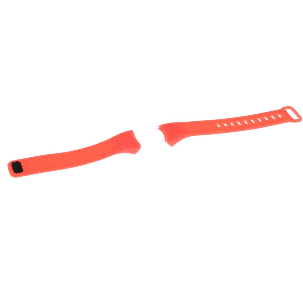 2 Pieces Replacement Wristband Strap for CB608 Smart Heart Rate Watch Orange