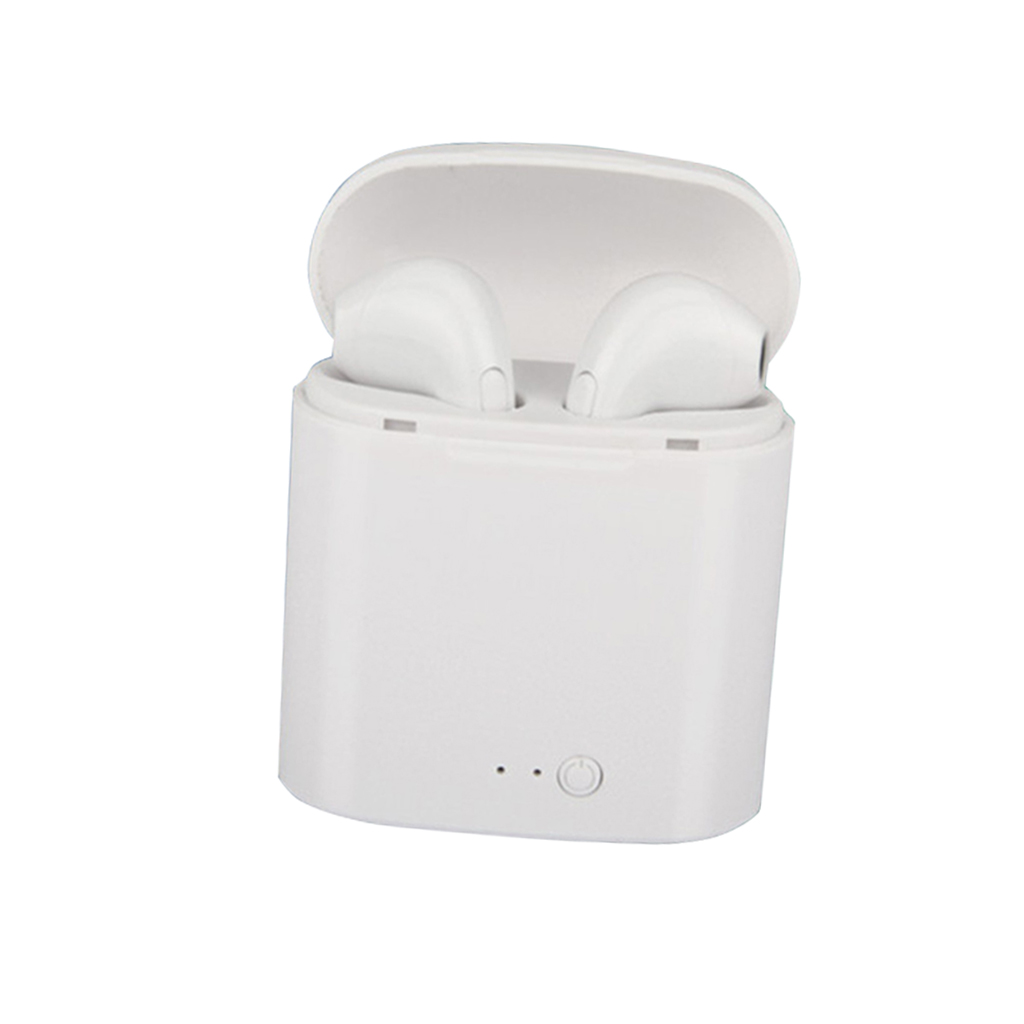 TWS i7 Wireless Bluetooth 4.1 HeadPhones Stereo Earbud W/ Charger Box White