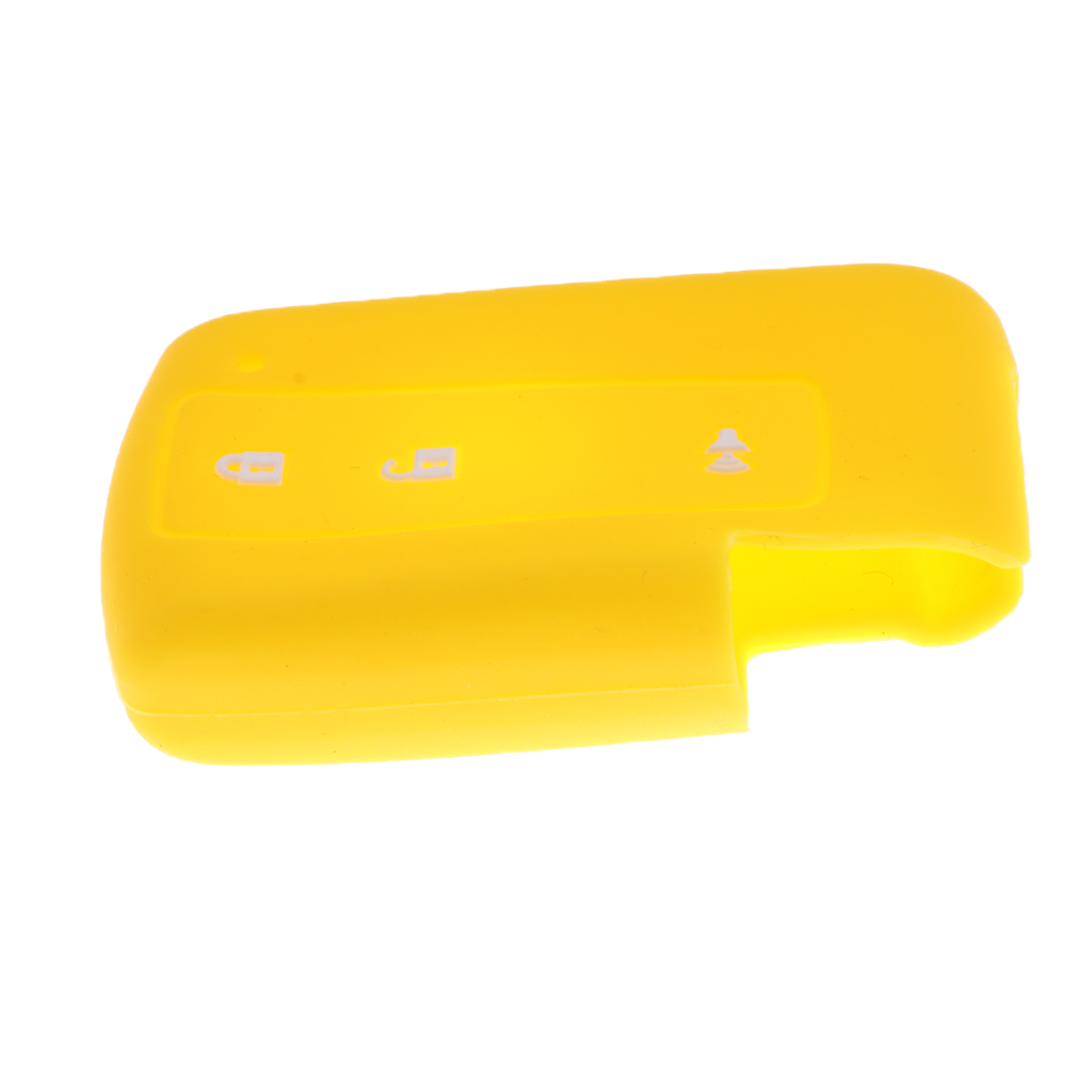 Car 3 Buttons Key Silicone Case Cover for Toyota Yellow