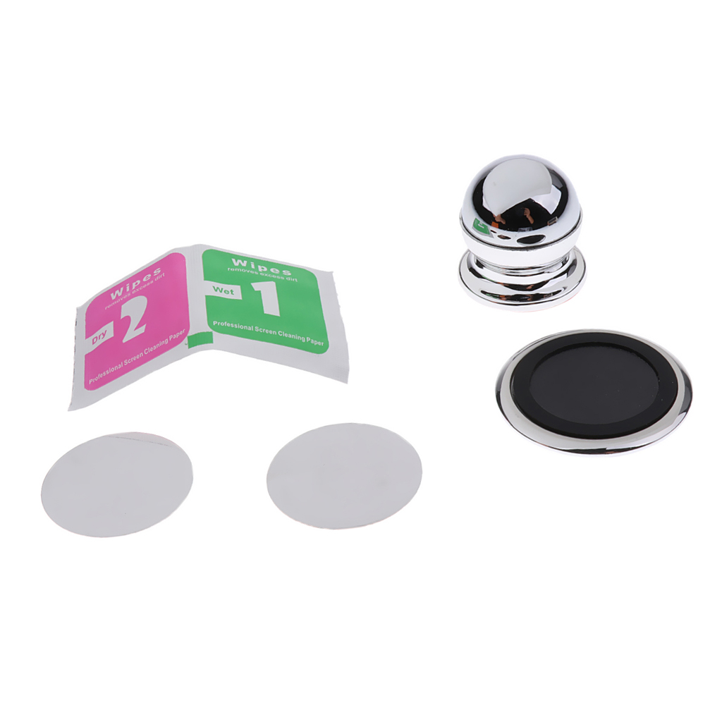 Magnetic Tablet Cell Phone Mount Holder Bracket Car Kit Rotatable Silver