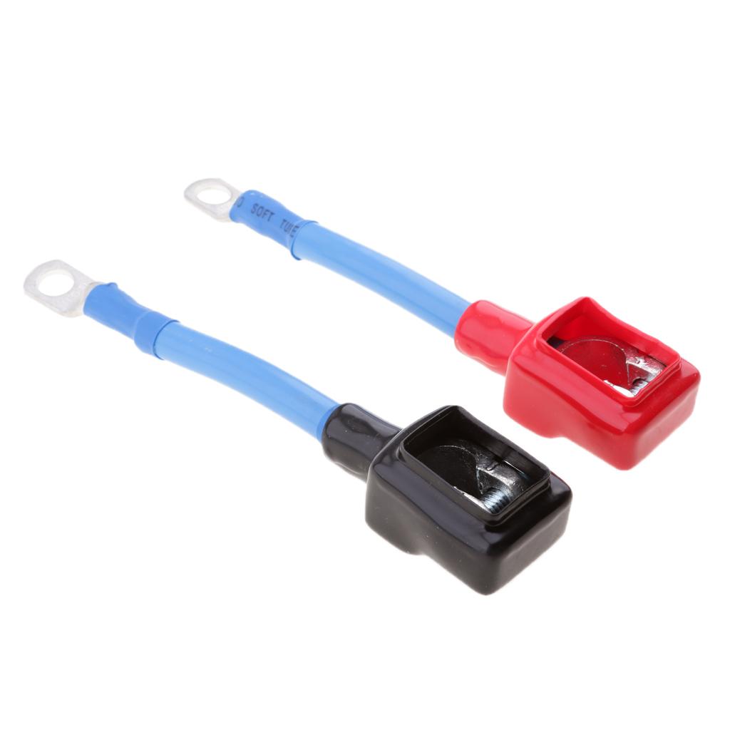 1 Pair Car Positive+Negative Battery Extension Cable Wire Connector Terminal